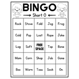Short Vowel O Bingo Game | Phonics Game