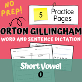 Short O Dictation Words and Sentences Orton Gillingham | S