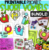 Short Vowel Pals BUNDLE - PRINTABLES & Hands On Activities!