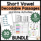 Short Vowel Passages Onset & Rime Worksheets Decodable Rea