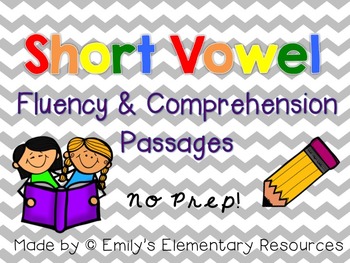 Preview of Short Vowel Passages {Phonics, Fluency, + Comprehension}