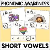 Short Vowel Phonemic Awareness Task Cards - Vowel Sound Id