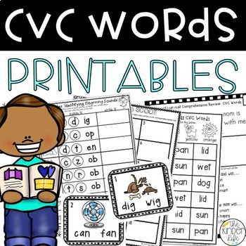 CVC Short Vowels Activities | Kindergarten Beginning Readers | TPT