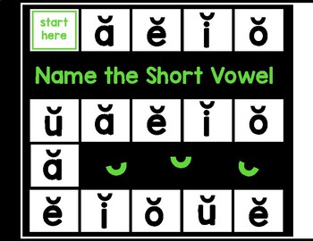 Short Vowel Pictures Cards and Name the Short Vowel Game | TpT
