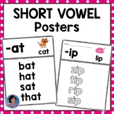Short Vowel Phonics Posters with CVC Word Lists: Supports 