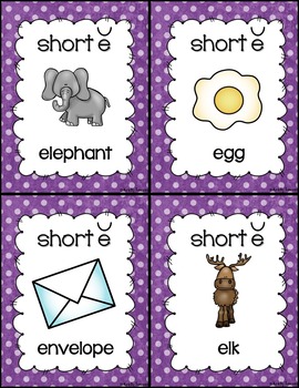 Short Vowel Posters (polka dots) by Kindergarten Kristy | TpT