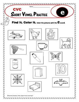 Short Vowel Practice - Short ‘e’ – CVC Word Activities (Foundational