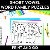 Short Vowel Puzzle Sorts - Grade 3 Word Work - Back to Sch