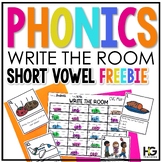 Short Vowel Read and Write the Room FREEBIE | Phonics and 