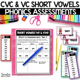 Short Vowel Reading Intervention Phonics Assessments & Stu