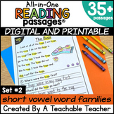 Short Vowel Reading Passages ~ All-in-One Set TWO|Distance