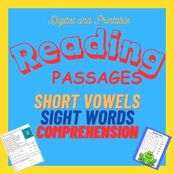 Preview of Short Vowel Reading Passages and Word Searches