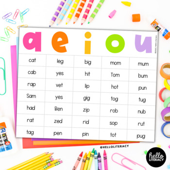 Preview of Short Vowel Review Activity
