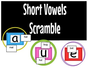 Preview of Short Vowel Scramble