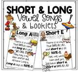 Short Vowel Songs & Long Vowel Songs BUNDLE | Vowel Sounds Songs