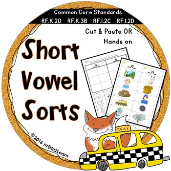 Preview of Short Vowel Sorts