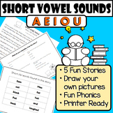 Short Vowel Sound Stories - Phonics Workbook and Worksheet