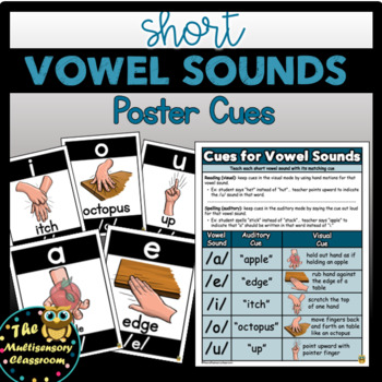 Preview of Short Vowel Sounds: Visual and Auditory Cue Posters for Orton Gillingham Lessons