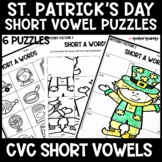 Short Vowel St. Patrick's Day Phonics Puzzles