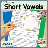 Short Vowel Stories/Decodable/Phonics/Writing Center/Liter