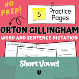 Short u Dictation Words and Sentences Orton Gillingham | S