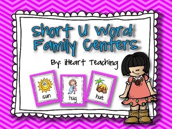 Preview of Short Vowel "U" Word Family Centers