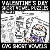 Short Vowel Valentine's Day Phonics Puzzles