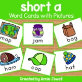 Short Vowel CVC Word Cards with Pictures - Flashcards and 