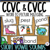 Short Vowel Word Decoding and Picture Matching Activity - 