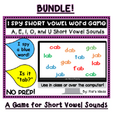 Short Vowel Word Families I Spy Game! 