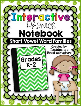 Preview of Short Vowel Word Families Interactive Notebook