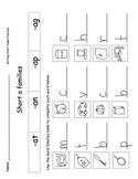 Short Vowel Word Families Practice Sheets Onset-Rime Writi