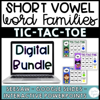 Preview of Short Vowel Word Families Seesaw and Google Slides