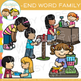 Short Vowel Word Family Clip Art - END Words