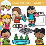 Short Vowel Word Family Clip Art -INK Words