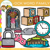 Short Vowel Word Family Clip Art - OCK Words