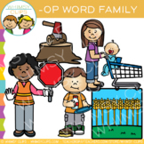 Short Vowel Word Family Clip Art - OP Words