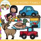 Short Vowel Word Family Clip Art  -UCK Words