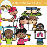 Short Vowel Word Family Clip Art  -UNG Words
