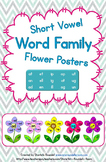 Short Vowel Word Family Flower Posters