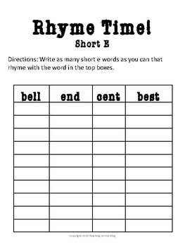 Short Vowel Word Family Fun! By Teaching In Pink Blog 