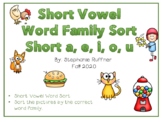 Short Vowel Word Family Sorts with Pictures