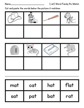 Short Vowel Word Family (-at) Extravaganza by The Happy KinderGarden ...