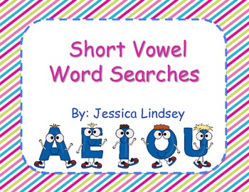 short vowel word searches by jessica lee teachers pay teachers