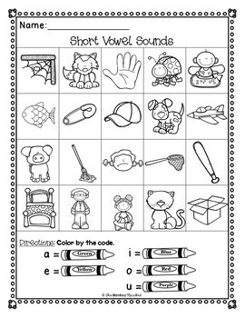 Short Vowel Worksheets and Activities CVC Words No Prep by The Monkey ...