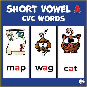 Preview of Short Vowel Word Families a | Phonics Flashcards | CVC Word Practice