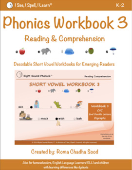 Preview of Phonics & Short Vowel eWorkbook 3 - by I See, I Spell, I Learn®