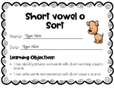 Short Vowel o Sorts and Sentences: Distance Learning