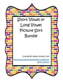 Short Vowel or Long Vowel Picture Sort Bundle