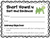 Short Vowel u Digital Sorts and Sentences: Distance Learning